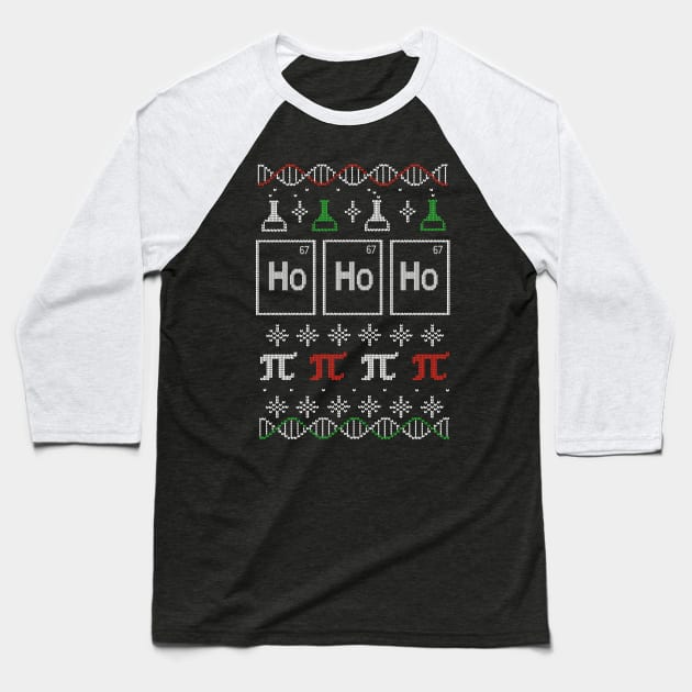 Science Christmas - Pi Number - Geeky Santa Baseball T-Shirt by BlancaVidal